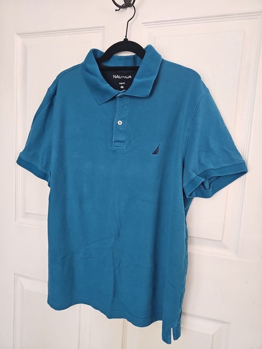 Men's Nautica Slim Fit XXL Polo T-Shirt in Teal